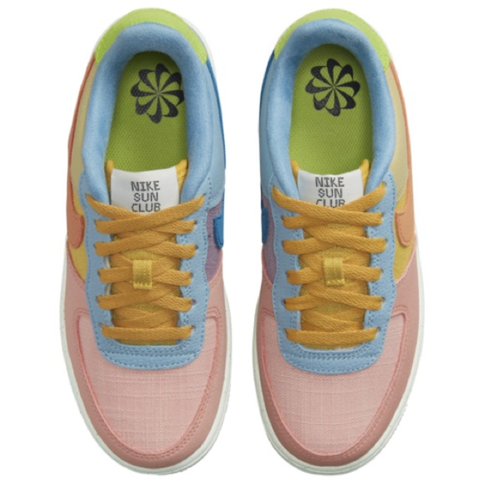 Nike Kids Air Force 1 Sun Club Sanded Gold Sneakers Shoes Tennis Shoes
